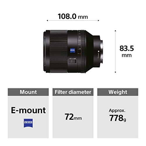 Image of Sony SEL50F14Z Planar T* FE 50mm f /1.4 ZA Lens (Black)