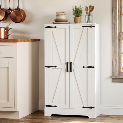 Unikito Kitchen Pantry Storage Cabinet Adjustable Shelves,