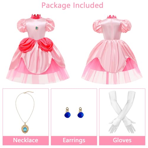 Disfraz de princesa rosa para niñas con accesorios miniatura 2