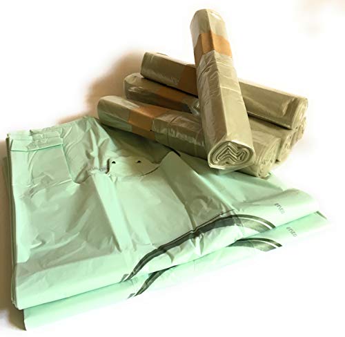 Kit 200 pz: sacchetti compostabili con manici per