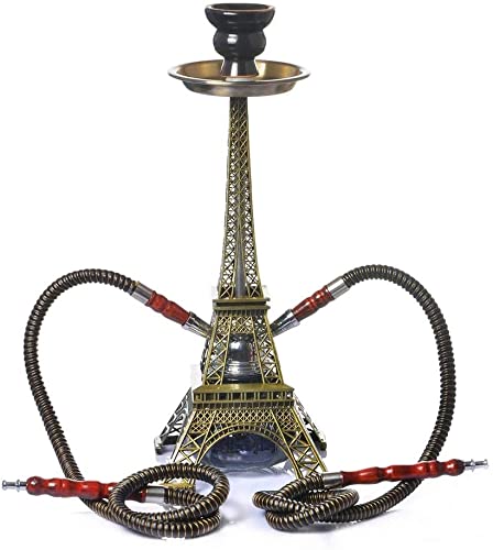 XJHYJS Kreative Shisha Shisha Set, Eiffelturmform Chicha Kit, 2 Schlauchhukah-kombinations-kit, Party-rauchenset