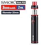 CE y ROHS Verified GENUINO SMOK STICK PRINCE TFV12 3000 mAh E-cigarrillo (Negro) con TFV12 PRINCE TANK 2mL Incluido PEACEVAPE™ Vape Band Sin Tabaco y Sin Nicotina