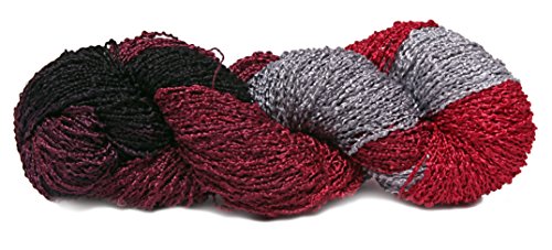 Fiesta Yarns Hand Dyed Rayon Boucle Yarn, Burnished Red