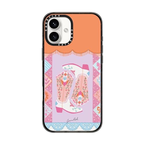 Coque iPhone 16 Plus look western CASETiFY Impact noir transparent pour le quotidien