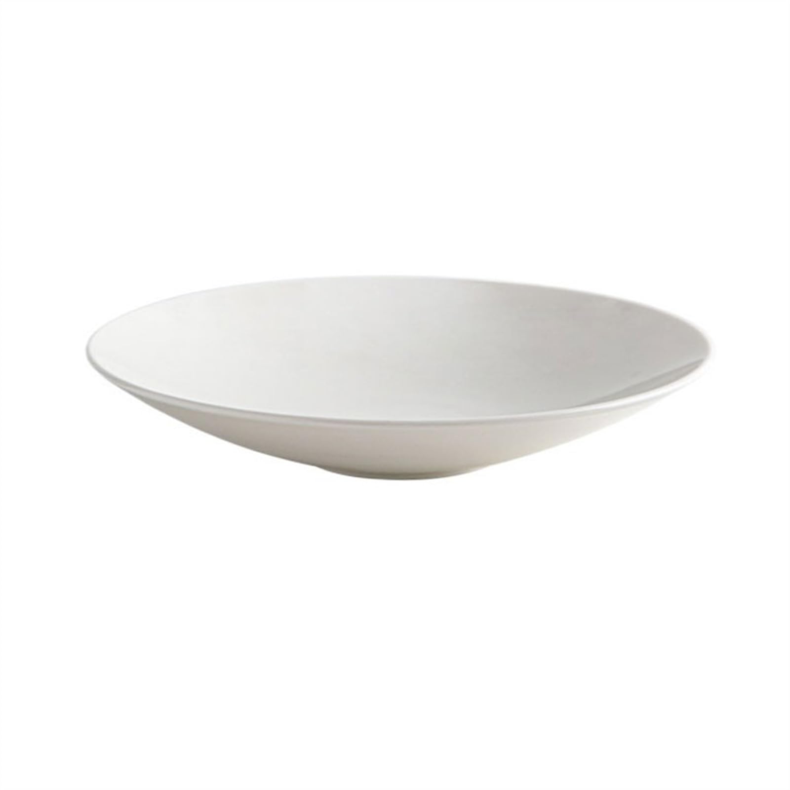 zastawa stołowa 8,2 cala/9 cali/9,8 cala jasny luksusowy biały talerz ceramiczny o wysokiej temperaturze talerz sałatkowy owocowy komercyjny talerz do serwowania zestaw zastawy stołowej(9.8 inch)