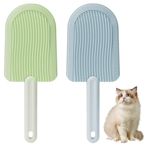 2 PCS Cat Tongue Comb Cat Tongue Brush Soft Double Sided Gently Grooming Brush Simulated Comb Bunny Grooming