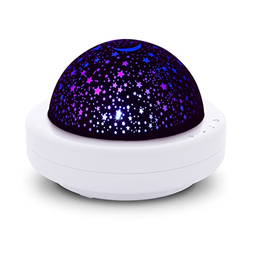 Image of Project Nursery Big Globe Motion Light Show with Soothing Sounds and Music – Multicolor Starlight Show with Nature Sounds and Music for Babies, Toddlers and Kids