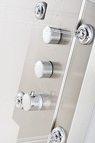 Aston 6-Jet Stainless Steel Shower Baseel System With Rainfall Shower Head And Hand Shower, Stainless Steel #TOP1