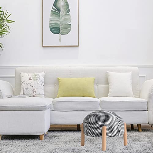 Tabourets ottomans ronds pour changer de chaussures dans l'entrée
