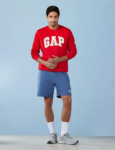 Image of Gap Men Embroidered Standard Fit Crew Full Sleeve Sweatshirt
