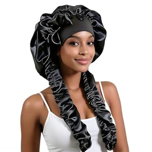 Long Satin Bonnet for Braids Silky...