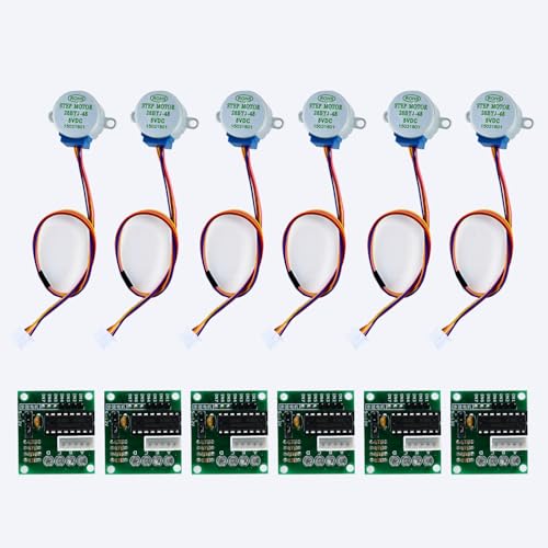 6 PCS ULN2003 Stepper Motor Drive Module 28BYJ-48 DC 5V Stepper Motor by Podazz - Used condition - US$12.45
