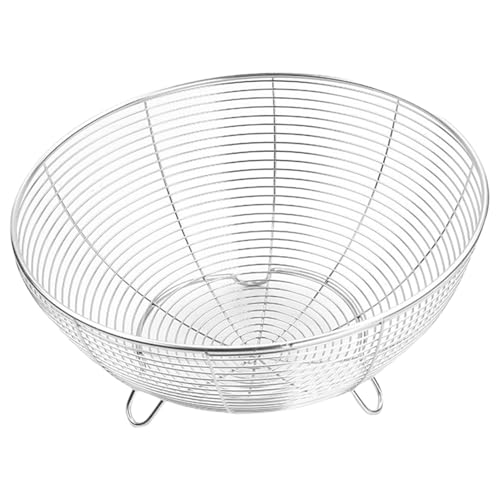 Frutero para encimera de cocina, cesta de frutas de alambre - Cesta de alambre redonda con soporte para frutas | Cesta de alambre con soporte de patas, fruteros para frutas, verduras, pan y aperitivos