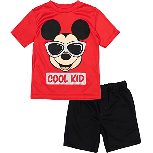 Disney Mickey Mouse Baby T-Shirt and Mesh Shorts Outfit Set Infant to Toddler