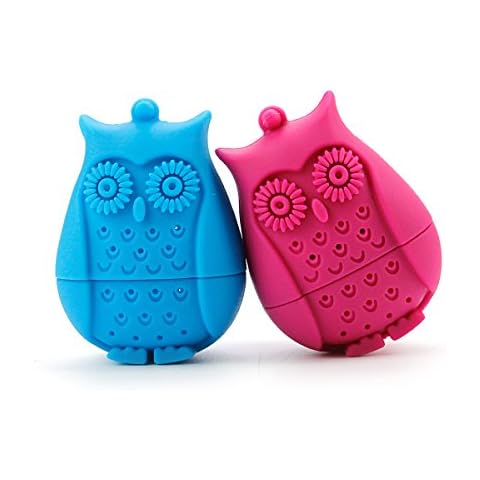 2 Pack Tea Infusers for Loose Tea - Ezeso Reusable Silicone Loose Leaf Tea Bags Strainer Filter for Herbal Tea Cover