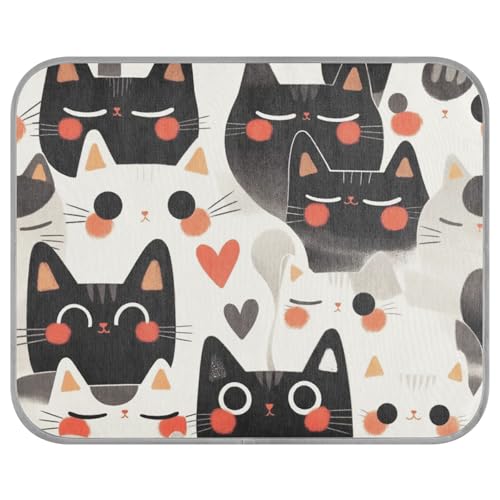 siphylline Cartoon Cute Cats Summer Cool mats Self Cooling cat Bed for Outdoor for pet Outdoor cat Non-Electric tapete Frio para Perros S