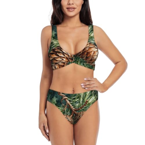 Bikini croisé femme maillot de bain deux pièces push-up triangle