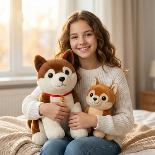 Image of Tabitha Stuffed Toys-Ultra Soft Plush Toy for Kids | Birthday Gifts for Kids and Girls | (Combo of 2 Toys 35 Cm Brown Dog & 25 Cm Sandal Cat)