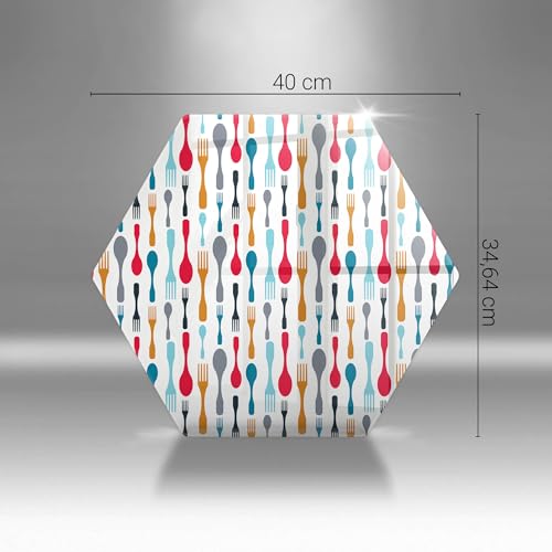 Protection plaque induction 40cm Wallfluent anti-rayure forme hectagonale - 7