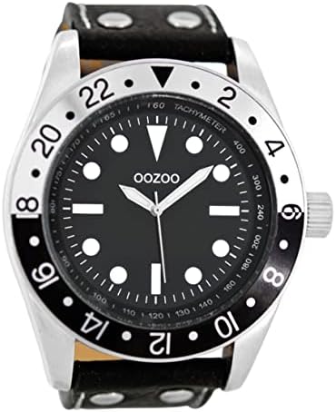 Oozoo Horloge met lederen band speciale voorraad uitloper verkoop