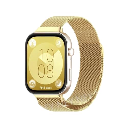 [LOKLNEYK] �ɓK������Huawei Watch FIT 4 pro-Fit 4/ Fit 3�o���h�p�~���l�[�[�X�e�����X�X�`�[�����[�v�o���h�A�N�Z�T���[(Gold,For huawei Fit 3)