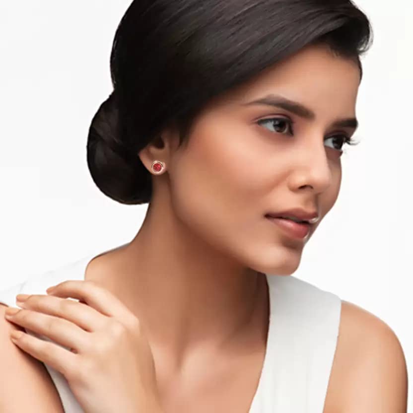 Image of Nilu's Collection Daily Use, Light Weight Cubic Zircon Stud Earrings| Perfect for baby girls, office goers