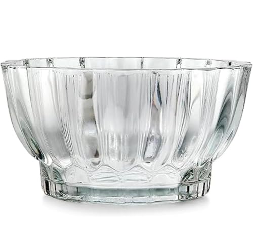Image of Glass pots vases for Live Indoor Plants or Artificial Plants and Flowers - Transperant Clear Glass Bowl Round or Square Shape Pot Planter vase (Lotus Pot, 1)