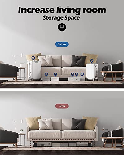 Furniture Risers, Tclouda Bed/Sofa/Desk/Table/Chair Leg/Fridge Lifts To 1.5, 3 And 4 In, Rectangle Adjustable Risers Blocks For Extenders, Heavy Duty Supports Up To 1300 Lbs, 4 In-Black-Square #TOP4