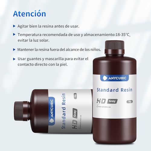 Resina Fotopolímero ANYCUBIC HD para Impresiones 3D 405nm - Fernando Cortés