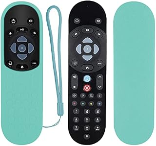 Protective Silicone Remote Case for Sky Q EC201 EC202 2020 Bluetooth Voice Remote Control, Skin-Friendly Shockproof Washable Cover with Lanyard (Glow in The Dark, Blue)