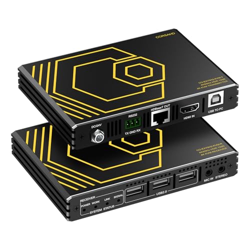 HDMI KVM Extender 4K60Hz USB Hub + POE+RS232