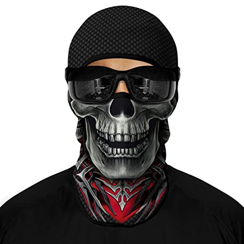 Image of 3D Balaclava Ski Mask Motorcycle Full Face Mask Outdoor Tactical Hood Headwear Mask Ghosts Skull Mask Men Women for Halloween