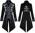 Veste Medieval Steampunk Manteau victorien Renaissance Renaissance Tailcoat costume d'Halloween pour homme