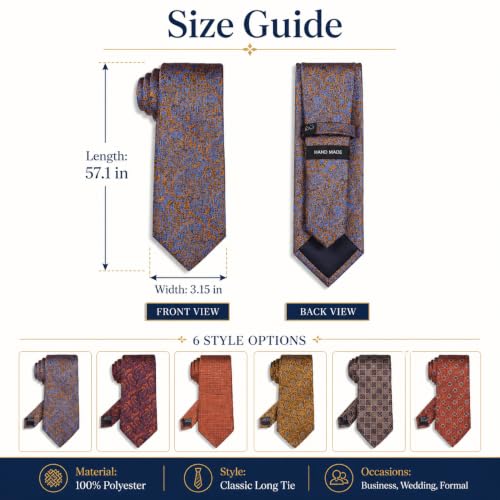 Image of WeiShang Neckties for Men, Classic Formal Tie
