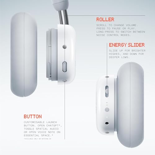CMF Headphone Pro - Cuffie Bluetooth Over-Ear Wireless – Fino a 100h di Batteria, Hi-Res con LDAC, Audio Spaziale, con Cancellazione Attiva del Rumore – Grigio Chiaro - Immagine 3