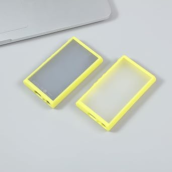 Anti-Fingerprint Shockproof Transparent Skin Feel Back Case Cover for Sony Walkman NW-A306 NW-A307 NW-A300 Series Yellow
