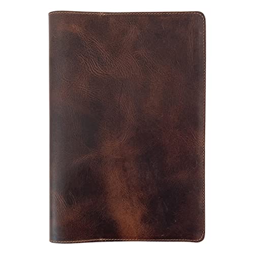 Hide & Drink, B5 (7 x 10 in.) Leuchtturm Softcover Case Handmade from Full Grain Leather - Protective Notebook Cover for Travel, Storage, For Journal, Planner - Writing Accessory - Bourbon Brown Cover