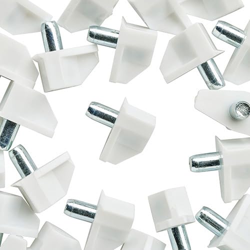 WidgetCo 5mm White Shelf Pins, Shelf Supports, Architectural Finish (Qty 1000)