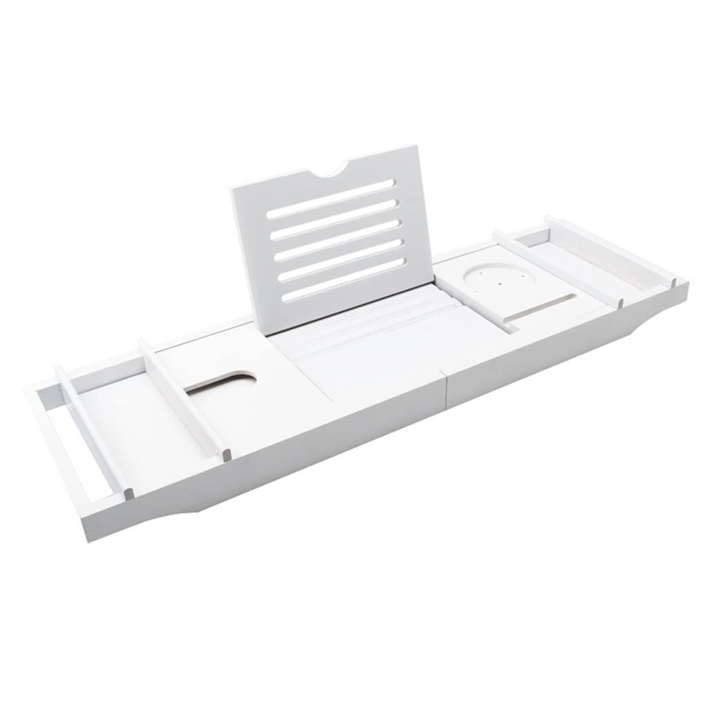 Support tablette pour baignoire extensible en bois noble antidérapant
