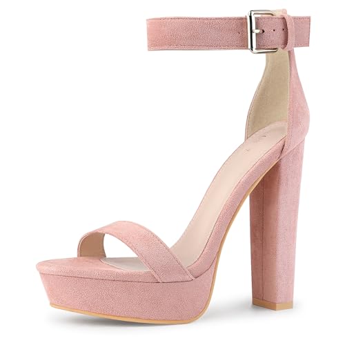 Image of Allegra K Women's Platform High Heel Ankle Strap Chunky Heels Sandals