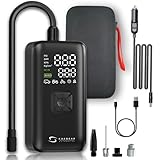 KaedearAutoMotive(カエディア) 空気入れ 電動 車 バイク タイヤ 高速充填 2気筒 エアーポンプ バッテリー 充電 & 12V シガーソケット メンテナンス ハイパワー コンプレッサー 専用ハードケー 2気筒ハイブリッドモバイルコンプレッサー KAM-AP3