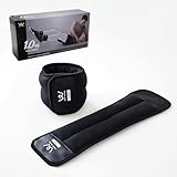 アルインコ(ALINCO) リスト アンクル ウェイト 1.0kg 2個組 足首用 砂鉄タイプ 着脱簡単 健康器具 ダイエット器具 エクササイズ 体幹 トレーニング WBF307 ブラック