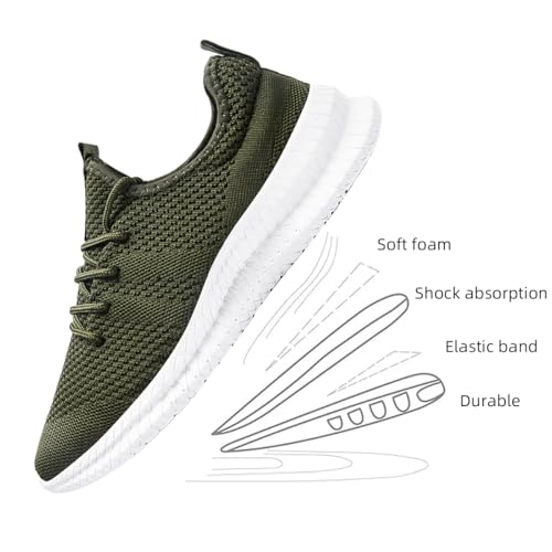 Image of Men's Shoes Running Walking Sneakers Casual Tennis Slip on Shoes Lightweight Breathable Fashion Comfortable Workout Athletic for Gym Sport Shoe