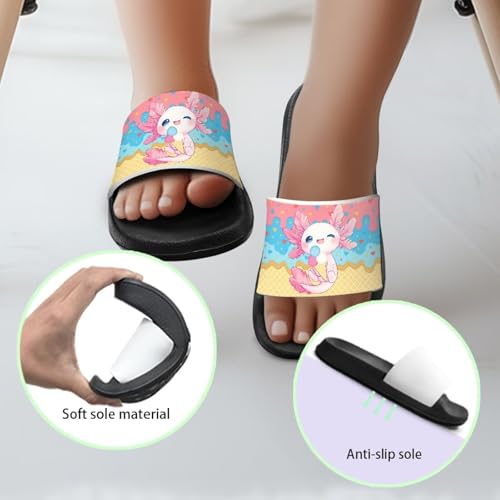 Image of Boy & Girls Slide Sandals Kids Shower Shoes Non Slip Summer Slippers Beach Sandals