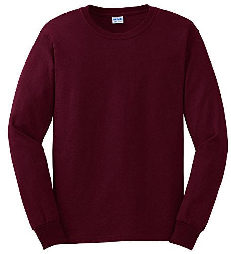 Image of Gildan Adult Long Sleeve T-Shirt - 5400 - Maroon - Medium