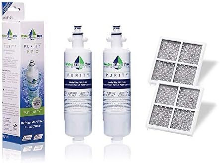Water Filter Tree Filter Purity Pro WLF-01, Compatible Replacement Water Filter for LT700P, ADQ36006101 and Top Refrigerator Brands, 300 Gallon Capacity, 0.5 Micron Rating, (Twin Pack)