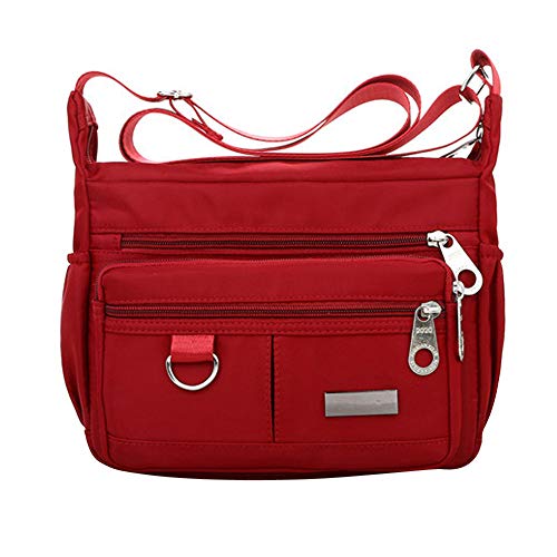 Beikoard_Bolsos de Hombro Bolsa de Mensajero Bolso de Impermeable Nylon Bolsa de Vintage Messenger Bag Hombres y Mujeres, Deportes, Trabajo, Casual, Viajes