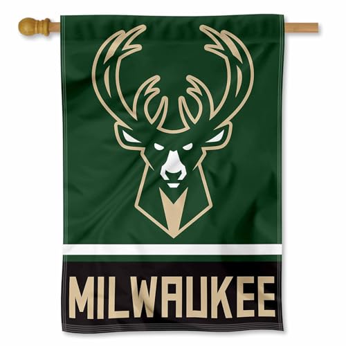 Milwaukee Bucks Two Ply and Double Sided House Flag