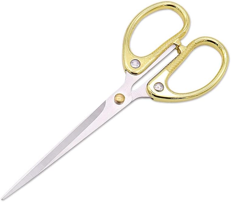 Aemoe 6.3-inch All Stainless Steel Office Scissors,Ultra Sharp Blade Shears,Sturdy Sharp Scissors for Office Home School Sewing Fabric Craft Supplies Multipurpose Scissors