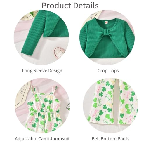 Image of HIHA Girls Sleeveless Jumpsuits Outfit Long Sleeve Twist Front Tops Romper Clothes Set Size 4-12